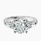 10kt White Gold Helia Tapered Baguette Lab Diamond Ring front image