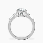 10kt White Gold Helia Tapered Baguette Lab Diamond Ring side right image one
