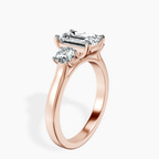 14kt Rose Gold Evelina Round Three Stone Lab Diamond Ring standing product image one