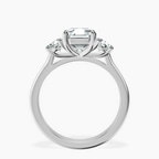10kt White Gold Evelina Round Three Stone Lab Diamond Ring side right image one