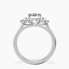 10kt White Gold Evelina Round Three Stone Lab Diamond Ring side right image one