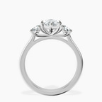 10kt White Gold Evelina Round Three Stone Lab Diamond Ring side right image one