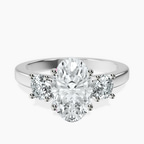 10kt White Gold Evelina Round Three Stone Lab Diamond Ring front image