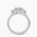 10kt White Gold Evelina Round Three Stone Lab Diamond Ring side right image one