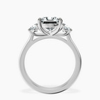 10kt White Gold Evelina Round Three Stone Lab Diamond Ring side right image one