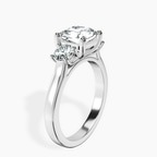 10kt White Gold Evelina Round Three Stone Lab Diamond Ring standing product image one