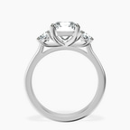 10kt White Gold Evelina Round Three Stone Lab Diamond Ring side right image one