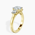 18kt Yellow Gold Evelina Round Three Stone Lab Diamond Ring standing product image one