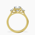 18kt Yellow Gold Evelina Round Three Stone Lab Diamond Ring side right image one