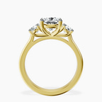 14kt Yellow Gold Evelina Round Three Stone Lab Diamond Ring side right image one