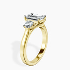 10kt Yellow Gold Evelina Round Three Stone Lab Diamond Ring standing product image one