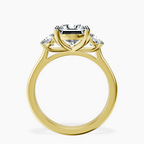 10kt Yellow Gold Evelina Round Three Stone Lab Diamond Ring side right image one