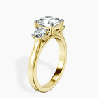 9ct Yellow Gold Evelina Round Three Stone Lab Diamond Ring standing product image one