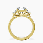 9ct Yellow Gold Evelina Round Three Stone Lab Diamond Ring side right image one