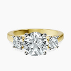 9ct Yellow Gold Evelina Round Three Stone Lab Diamond Ring front image