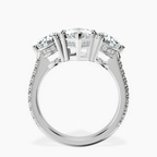 10kt White Gold Artemis Round Three Stone Lab Diamond Ring side right image one