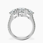 9ct White Gold Artemis Round Three Stone Lab Diamond Ring side right image one