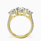 14kt Yellow Gold Artemis Round Three Stone Lab Diamond Ring side right image one