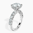 2.91 ct. asscher Elinor Side Round Lab Diamond Ring in platinum standing product image one