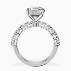 2.91 ct. asscher Elinor Side Round Lab Diamond Ring in platinum side right image one