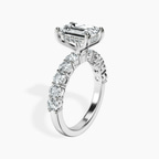 9ct White Gold Elinor Side Round Lab Diamond Ring standing product image one