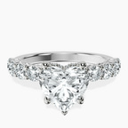 9ct White Gold Elinor Side Round Lab Diamond Ring front image
