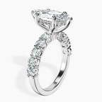 9ct White Gold Elinor Side Round Lab Diamond Ring standing product image one