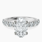9ct White Gold Elinor Side Round Lab Diamond Ring front image