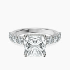 9ct White Gold Elinor Side Round Lab Diamond Ring front image