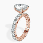 10kt Rose Gold Georgiana Side Round Lab Diamond Ring standing product image one