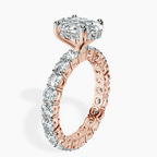 2.06 ct. oval Georgiana Side Round Lab Diamond Ring in 10kt rose gold standing product image one