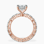 2.06 ct. oval Georgiana Side Round Lab Diamond Ring in 10kt rose gold side right image one