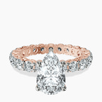 10kt Rose Gold Georgiana Side Round Lab Diamond Ring front image