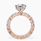 10kt Rose Gold Georgiana Side Round Lab Diamond Ring side right image one