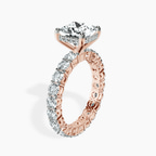 10kt Rose Gold Georgiana Side Round Lab Diamond Ring standing product image one