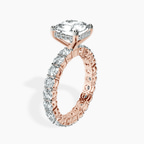 10kt Rose Gold Georgiana Side Round Lab Diamond Ring standing product image one
