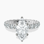 Platinum Georgiana Side Round Lab Diamond Ring front image