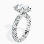 2.81 ct. pear Georgiana Side Round Lab Diamond Ring in 18kt white gold standing product image one