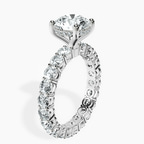 18kt White Gold Georgiana Side Round Lab Diamond Ring standing product image one