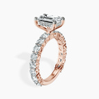 9ct Rose Gold Arabella Side Round Lab Diamond Ring standing product image one