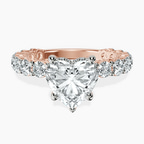 9ct Rose Gold Arabella Side Round Lab Diamond Ring front image