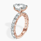 9ct Rose Gold Arabella Side Round Lab Diamond Ring standing product image one