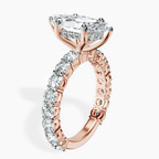 9ct Rose Gold Arabella Side Round Lab Diamond Ring standing product image one