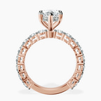 9ct Rose Gold Arabella Side Round Lab Diamond Ring side right image one