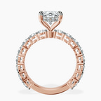 9ct Rose Gold Arabella Side Round Lab Diamond Ring side right image one