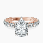 9ct Rose Gold Arabella Side Round Lab Diamond Ring front image