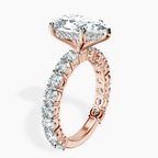 9ct Rose Gold Arabella Side Round Lab Diamond Ring standing product image one
