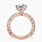 9ct Rose Gold Arabella Side Round Lab Diamond Ring side right image one