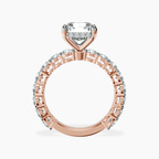 9ct Rose Gold Arabella Side Round Lab Diamond Ring side right image one
