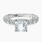 9ct White Gold Arabella Side Round Lab Diamond Ring front image